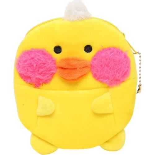 40JC Multi-functional Mini Plush Purse Coin Wallets Cartoon Animal Change Purse Lovely Portable Avocado Shape Mini Card Bag