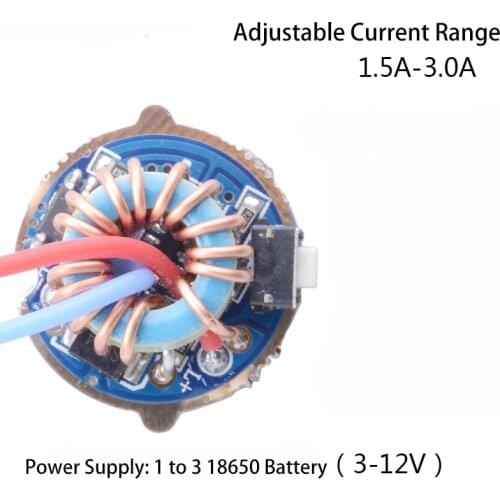 Strong Flashlight 18650 Battery Universal Driving Circuit Board Side Press Central Switch Driver Plate 22MM 7823