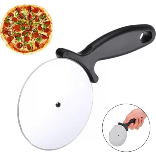 New Stainless Steel Roller Pizza Cutter Wheel 9 cm Large Wheel Pizza Cutting Slicer Baking Cutter Convenience Kitchen Gadget
