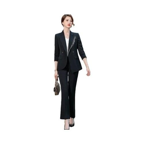 Profession suit pants women female autumn New high quality casual business suit + pants two-piece OL suit women Size S-5XL