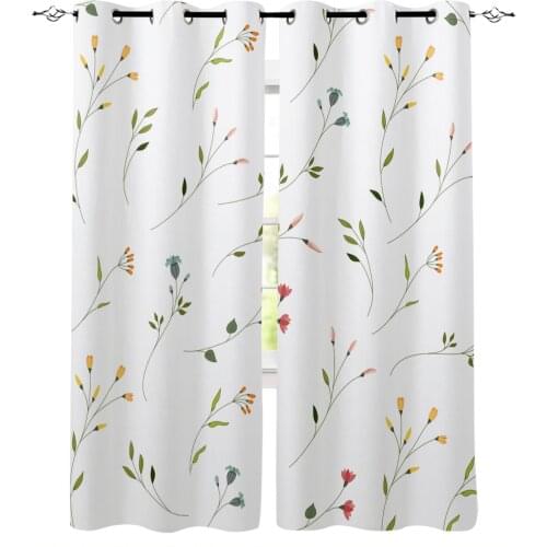 Simple Fresh Plant Flowers Blackout Curtains For Living Room Window Curtains For Bedroom Kitchen Curtains Drapes Blinds