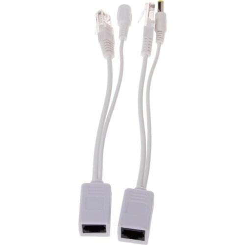 RJ45 Injector POE Splitter Adapter Cable Kit Passive Power Over Ethernet 12-48V