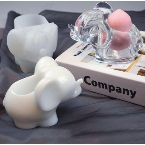 Resin DIY Epoxy Mirror Three-dimensional Elephant Makeup Egg Storage Shell Ocean Silicone Mould Are Crafts