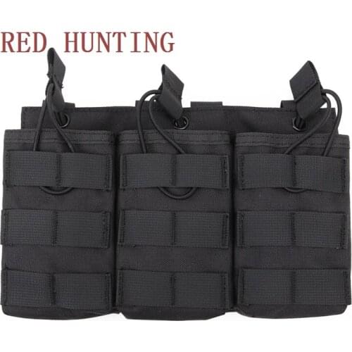 Survival Gear Ammo Pouch Tactical Molle Magazine Pouch Hunting Airsoft Vest Accessories Triple Magazine Pouch