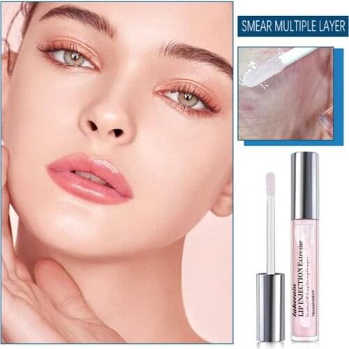 Lakerain Lip Care Serum Lip Plumper Increase Lip Elasticity Reduce Fine Lines Moisturizing Mineral Oil Lip Gloss 4g