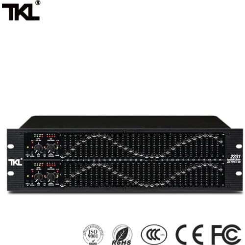 TKL 2231 professional equalizer EQ balance mixer dual 3U balanced noise reduction effect Audio Processor For Stage DJ
