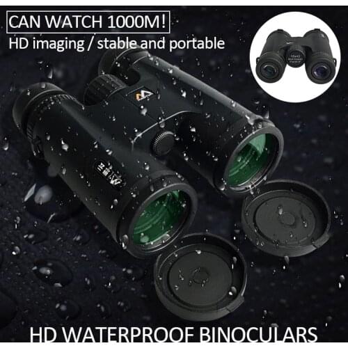 10X42 Binoculars Waterproof Professional Camping Hunting Telescope Zoom Bak4 Prism Optics with Binoculars Strap