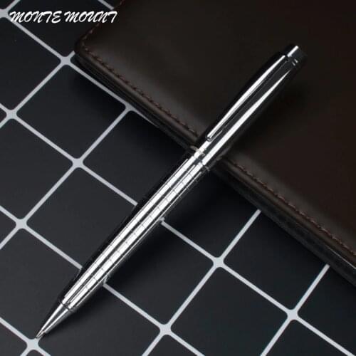 High-quality brands Silver Platinum stainless steel Business office Medium nib Ballpoint Pen
