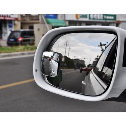 2PCS Blind Spot Mirror Auxiliary Rearview Convex Wing Mirror Universal Rectangle / Round Car Mirrors