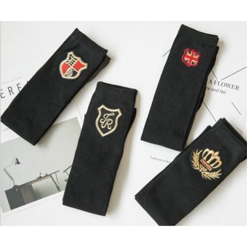 Women badge Socks Stockings Warm Thigh High Over the Knee Socks Long Cotton Stockings Sexy Stockings B610