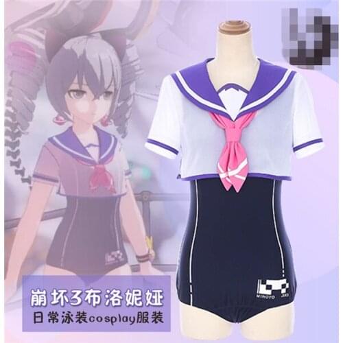 Anime Honkai Impact 3 Bronya Zaychik swimsuit Cosplay Costumes bathing suit women swimwear A