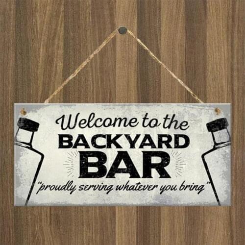 Tin Sign English Letter Printed No Odor Wood Wall Sign Plate Decor for Household Wall Sign Plate