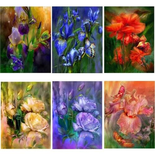 Zhui star 5d diy full Square drill diamond painting cross stitch Colorful iris flower Rhinestones embroidery Mosaic Home decor