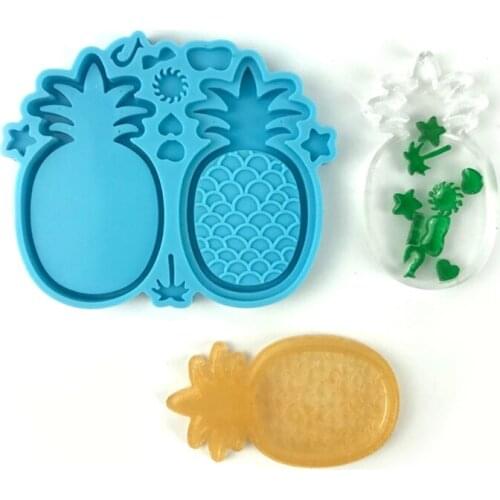 Quicksand Pineapple Epoxy Resin Mold Handheld Game Shaker Pendant Silicone Mould