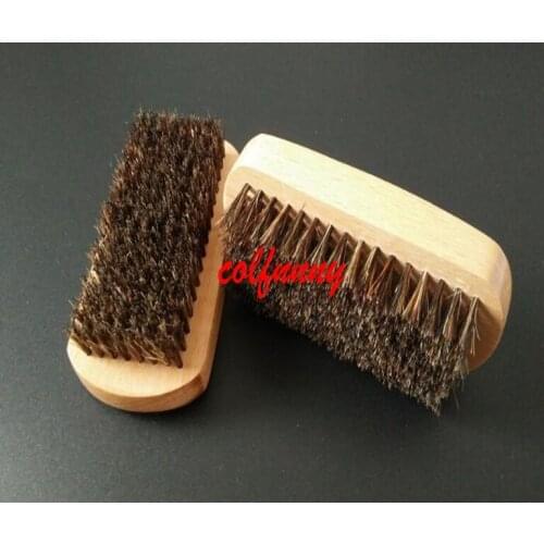 500pcs/lot Fast Shipping 100% Handmade Natural Square Beech Wood Wild Boar Bristles Beard Brush Size:12*5.8*3.6cm