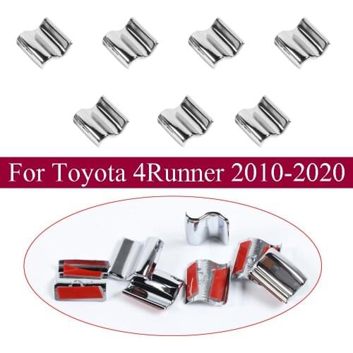 7PSC Chrome ABS Inner Window Lift Button Cover Trim Fit For Toyot 4Runner 2010-2020