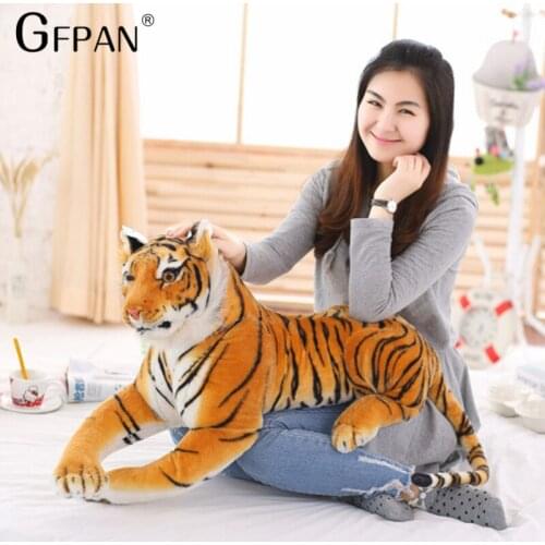75CM New Giant Simulation Tiger Plush Doll Baby Cute Soft Pillow Animal Toys Cartoon Children Kid Birthday Gifts Home Decoration