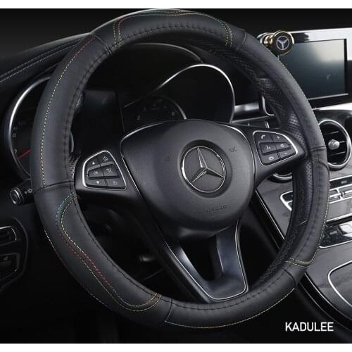 KADULEE Microfiber Leather Car Steering Wheel Cover For GMC Sierra Yukon Terrain Acadia Savana Envoy Canyon 1500