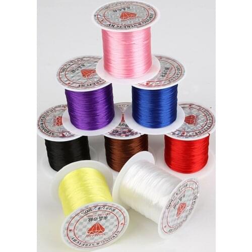50M Colorful Handmade Beaded Line Color Elastic Cords DIY Craft Supplies Thread Accessory Home Decoration Rope Arts Crafts 0.7MM
