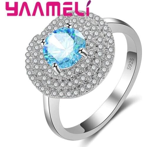 Exaggerated Punk Style Disc AAA+ Winter Sale High Quality 925 Sterling Silver Ring Multicolor Sparkling Valentines Day