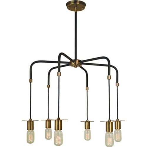 Metal Pendant Light 6 Heads Hanging Lighting Gold New Fixtures Suspension Lamp For Living Room Bar Coffee Home Lighting H075