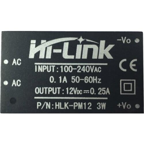 HLK-PM01 HLK-PM03 HLK-PM12 AC-DC 220v to 5v / 3.3v / 12v mini power supply module, smart home switch ul / ce power module