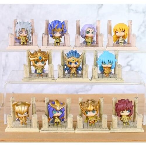 Saint Seiya Shun Shiryu Seiya Hyoga Ikki Saori Kido Aiolos Milo Camus Shura Saga Mini PVC Figures Brinquedo 7pcs/set