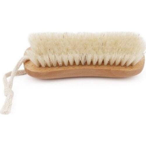Natural Hard Bristle Laundry Brush with Wooden Handle Shoes Cloth Cleaning Tools X4YD