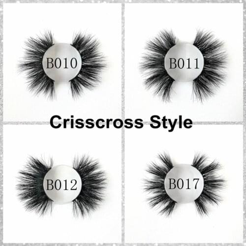 Handmade Mink Eyelashes Criss-cross Strands Cruelty Free 3D 25mm Lashes 4 Pairs Mink Lashes Soft Dramatic Eyelashes Makeup