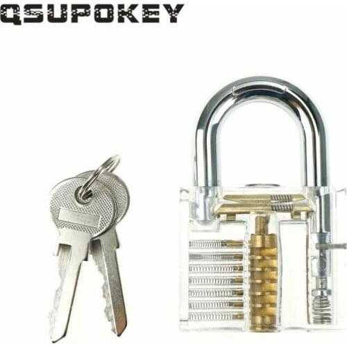 QSUPOKEY New Arrived Transparent Locks Practice Locksmith Training Tools Visible Lock Free Shippi
