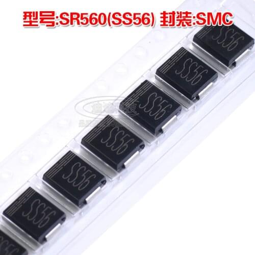 New SR560 SMC Silkscreen SS56 Schottky Rectifier Diode 5A 60V DO-214AB SMD