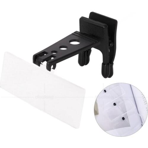 Wholesale 1Pc MG19156-2 Magnifying Glass 1.5X 2.5X 3.5X Eyewear Glasses Magnifier Foldable Reading Magnifier Clip Optical Loupe