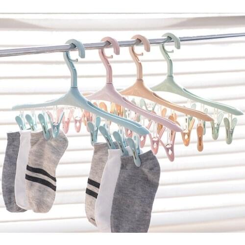 Plastic portable bathroom with detachable clothes hanger, clothes drying rack, socks, towel, drying clip, windbreaker