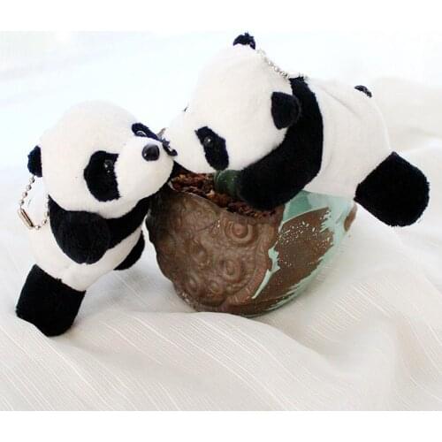 Cute Plush Toy Little Panda Hanging Keychain Key Holder Pendant Bag Ornament
