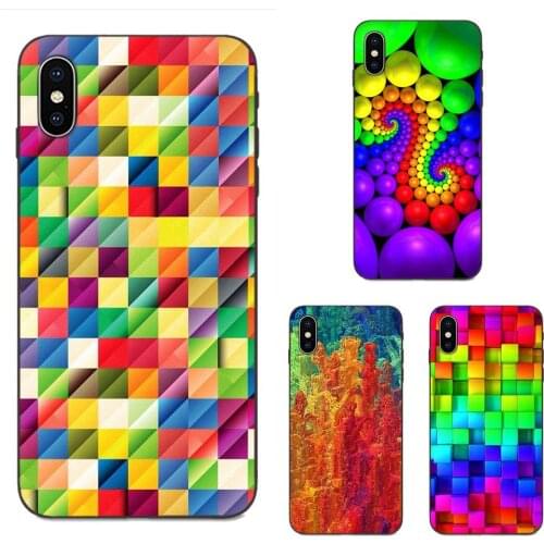 TPU Capa Cover Blocks Rainbow 3d Graphics For Galaxy A10S A20S A2 Core A30S A40S A50S A70S A90 5G M10 M30S M40 Note 10 Plus