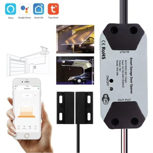 Wifi Smart Garage Door Opener Controller Work With Alexa Echo Google Home SmartLife/Tuya APP Control