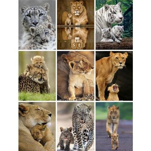 Yumeart DIY Diamond Painting Full Drill Square Diamond Embroidery Leopard Cross Stitch Bead Picture Kits Hobby Gift Wall Decor