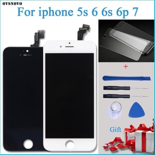 White Black for iPhone 6s 7 6p with 3D Force Touch Screen Digitizer Assembly No Dead Pixel lcd Display for 5s 6 free Shipping