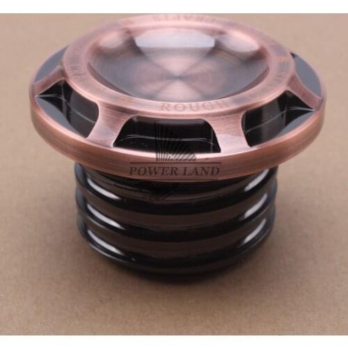 1pcs Cafe Bronze Color Motorcycle Retro Manual Aluminum Rough Craft Old School Fuel Gas Oil Cap For Harley Sportster Dyna 96-14