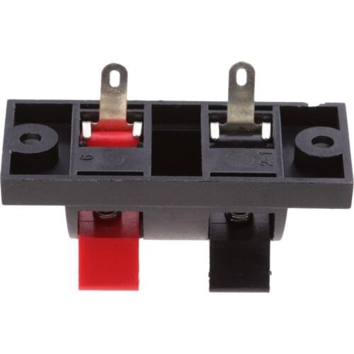 10 pieces 2 Way Stereo Speaker Plate Terminal Strip Push Connector Block,Audio Speaker Terminals