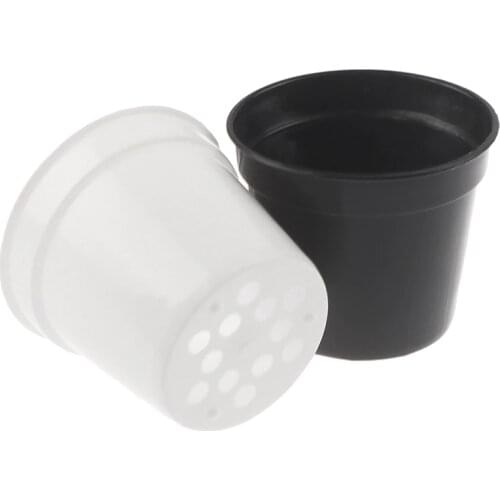 10Pcs Round Plastic Plant Flower Pot Trays Plastic Nursery Pots for Succulent Plants Home Office Decor Gardening Supplies