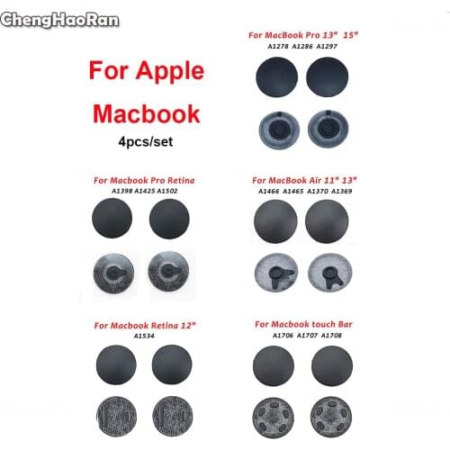 4Pcs Rubber Wearproof Laptop Bottom Case Feet Pad Cover For Macbook Pro Air 13" A1278 A1286 A1398 A1425 A1466 A1534 A1369 A1706