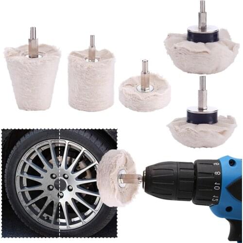 5PCS Car Rims Polishing Cloth Wheel Buffing Durable Cloth Polishing Wheel Car Detailing Waxing Cleaning Maintenance Tool