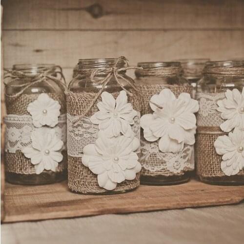 50m,100MeterPhoto wall DIY Natural Jute Burlap Ribbon Trim Twine Rope Fabric Cord Handmade Accessory rustic wedding Scrapbooking