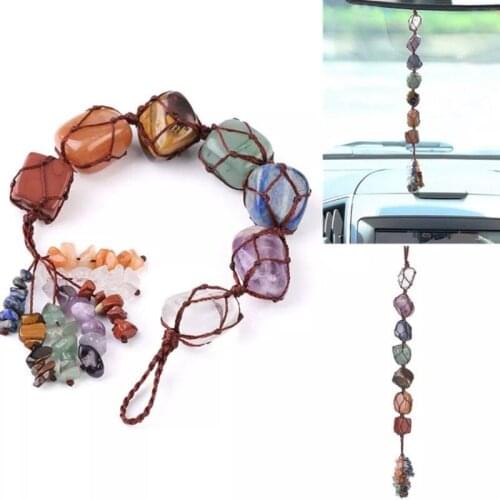 7 Chakra Crystals Hanging Ornament,Gemstone Window Ornament,Feng Shui Ornament,Yoga Meditation