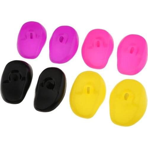 8 Pieces Silicone Ear Cover Hair Washing Dye Shield Cap Protector Salon Color