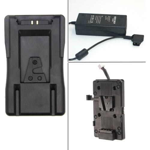 V-Mount V-Lock Battery+adapter Charger +V-Mount V-Lock Battery Plate Adapter Power Supply for Blackmagic URSA Mini 4K 4.6K Mini