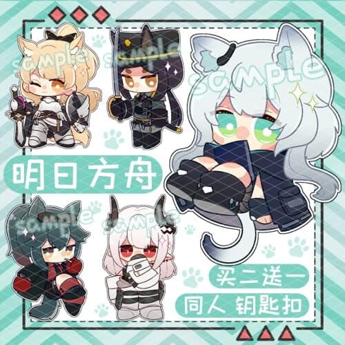 Game Arknights Eunectes Mudrock Mint Rosmontis Cartoon Keychain Acrylic Keyring Anime School Bag Pendant Toy Decor Cosplay