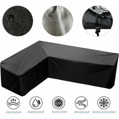 Patio V-Shaped Sofa Cover Waterproof Outdoor Sectional Sofa Cover Heavy Duty Garden Furniture Garden Couch Cover
