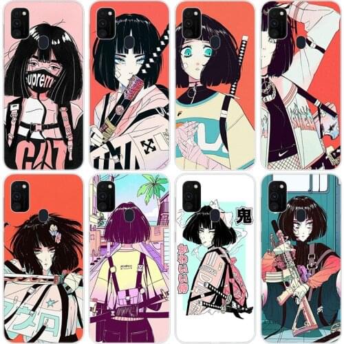 Girl Vinne Art Soft Case for Samsung Galaxy M11 M10S M01 M21 M31S M51 A01 J2 Core A21 A42 J6 A6 A8 Plus A7 2018 Silicone Cover